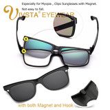 IVSTA Magnet Sunglasses Clip Magnetic Mirrored Clip on Sunglasses Men Polarized Clips Custom Prescription Myopia night vision