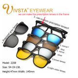 IVSTA Magnet Sunglasses Clip Magnetic Mirrored Clip on Sunglasses Men Polarized Clips Custom Prescription Myopia night vision