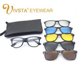 IVSTA Magnet Sunglasses Clip Magnetic Mirrored Clip on Sunglasses Men Polarized Clips Custom Prescription Myopia night vision