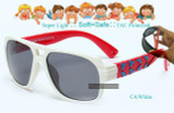 IVSTA Children Sunglasses Kids Glasses Boys Sunglasses Polarized Lenses Pilot Silicone TR90 Child Frame for Girls aviator 858