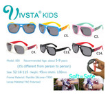 IVSTA Children Sunglasses Kids Glasses Boys Sunglasses Polarized Lenses Pilot Silicone TR90 Child Frame for Girls aviator 858
