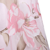 AZULINA pink floral print women dress sleeveless o neck 2017 summer casual female vestido robe femme mesh dresses with lining