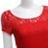 AZULINA Lace Red Blue Black 2017 Summer Dress Women Sexy Hollow Out Short Sleeve Mini Party Dress Big Size vestidos robe femme