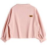 AZULINA Kawaii Harajuku Lantern Sleeve Badge Patched Sweatshirt Women Jumper Autumn 2017 Oversized Hoodies Sweatshirts Femininas