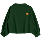 AZULINA Kawaii Harajuku Lantern Sleeve Badge Patched Sweatshirt Women Jumper Autumn 2017 Oversized Hoodies Sweatshirts Femininas