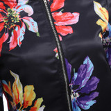 AZULINA Floral Print Women Bomber Jacket 2017 Spring Long Sleeve Flowers Printed Casual Female Basic Baseball Jackets Coats