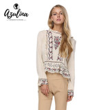 AZULINA Blouses Shirts Women Embroidery O Neck Long Sleeve Blouse Casual Vintage Ethnic Cotton Ladies Tops Blusas Girls Clothes AZULINA Blouses Shirts Women Embroidery O Neck Long Sleeve Blouse Casual Vintage Ethnic Cotton Ladies Tops Blusas Girls Clothes