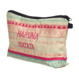 Aztec hakuna matata 3D Printing cosmetic bag Women travel trousse maquillage femme Who Cares pouch neceser Organizer Makeup bag