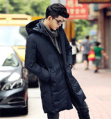 AYUNSUE Winter Men's Down Jacket White Duck Down Coats Black Warm Slim Jackets Men Hooded Mens Outerwear Coat Plus Size WXF146