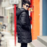 AYUNSUE Winter Men's Down Jacket White Duck Down Coats Black Warm Slim Jackets Men Hooded Mens Outerwear Coat Plus Size WXF146