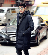 AYUNSUE Winter Men's Down Jacket White Duck Down Coats Black Warm Slim Jackets Men Hooded Mens Outerwear Coat Plus Size WXF146