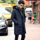 AYUNSUE Winter Men's Down Jacket White Duck Down Coats Black Warm Slim Jackets Men Hooded Mens Outerwear Coat Plus Size WXF146