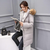 AYUNSUE Real Raccoon Fur Collar White Duck Down Jackets Warm Coat Female Winter Jacket Women Thick Parka Casaco Feminino WXF447