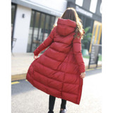 AYUNSUE Fashion Winter Down Jacket Women 90% Duck Down Coat Female Long Parka Elegant Jackets Hooded Ladies Outerwear WYQ798