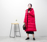 AYUNSUE 2017 Fashion Women's Down Jackets Warm White Duck Winter Coat Female Padded Jacket Women Long Parka Abrigo Mujer WXF364