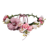 AWAYTR Bridesmaid Flower Crown Wedding Artificial Flower Head Wreath for Women Hair accessories Flower headband Headpiece
