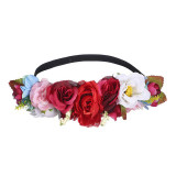 AWAYTR Bridesmaid Flower Crown Wedding Artificial Flower Head Wreath for Women Hair accessories Flower headband Headpiece