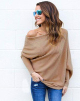 Avodovama M Black Off Shoulder Knitted Sweater Women Elegant Batwing Sleeve Jumper Pull Femme Winter Casual Loose Pullover