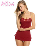 Avidlove Women Sexy Lace Nightgown Cotton Nightdress Stretch Bodycon Mini Dress Sleepwear Sexy Lingerie Plus Size Nightwear