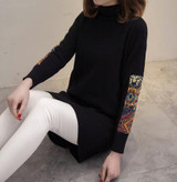 Autumn/Winter Turtleneck Pullover Women's Sweaters Loose Warm Knit Sweater Large size Casual Long-sleeved Sweater Lady Shirt 4XL