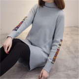 Autumn/Winter Turtleneck Pullover Women's Sweaters Loose Warm Knit Sweater Large size Casual Long-sleeved Sweater Lady Shirt 4XL