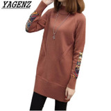 Autumn/Winter Turtleneck Pullover Women's Sweaters Loose Warm Knit Sweater Large size Casual Long-sleeved Sweater Lady Shirt 4XL