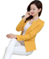 Autumn Women Slim Blazer Coat 2016 New Fashion Casual Jacket Long Sleeve One Button Suit Ladies Blazers Work Wear