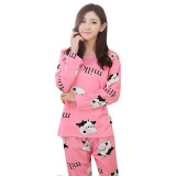 Autumn Women Sleepwear Cartoon Nightwear Homewear Pajamas Set Leisurewear QF Autumn Women Sleepwear Cartoon Nightwear Homewear Pajamas Set Leisurewear QF