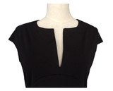 Autumn Women Pencil Office Dress Plunge V Neck Short Sleeve Slim OL Work Party Dresses Zipper Bandage Dress Black Vestidos