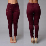 Autumn Women Jeans Pencil Stretch Casual Zipper Denim Skinny Jeans Pants High Waist Jeans Trousers