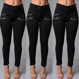 Autumn Women Jeans Pencil Stretch Casual Zipper Denim Skinny Jeans Pants High Waist Jeans Trousers