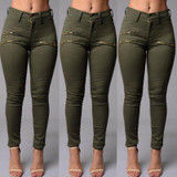 Autumn Women Jeans Pencil Stretch Casual Zipper Denim Skinny Jeans Pants High Waist Jeans Trousers