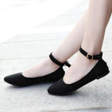 Autumn Women Flats Ankle Strap Ballet Flats For Woman Shoes Shallow dress shoes Ladies Shoes ballerina zapatos mujer CY2627