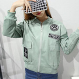 autumn women fashion Casual Korea Harajuku wind loose thin long-sleeved cardigan jacket for Students