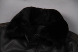 Cowhide for air force pilot leather jacket men's clothing fur collar outerwear autumn and winter genuine leather motorcycle