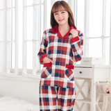Couples pyjamas long-sleeved cotton men sleepwear large size spring and autumn clothing home cute plaid women pajamas XXXL