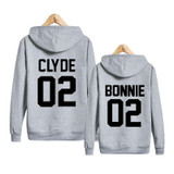 Couples Hoodies Bonnie And Clyde Hoodies Men Women Matching Clothes Casual Long Sleeve Pullover Couple Sweatshirt For Lovers