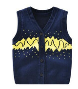 Cotton V-Neck Baby Vest Boys Girls Spring Autumn Kids Sweater Vest Infant Coats For Girls 2017 Fashion Baby Boys Clothing