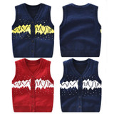 Cotton V-Neck Baby Vest Boys Girls Spring Autumn Kids Sweater Vest Infant Coats For Girls 2017 Fashion Baby Boys Clothing