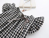 Cotton Toddler Kids Baby Girls Summer Lace Plaid O-Neck Princess Dress Party Wedding Pageant Dresses