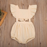 Cotton Toddler Kids Baby Girls Clothes Bodysuits Cotton Jumpsuit Cute Baby Girls Sleevless Sunsuit Outfit Clothes