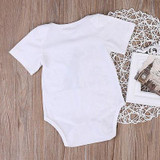 Cotton Toddler Infant Baby Boys Girls Short Sleeve Cute Dog Romper Jumpsuit Clothes Outfits