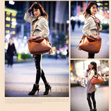 2017 High Quality First Layer Genuine Cow Leather Handbag Women Ladies Shoulder Crossbody Messenger Tote Bag White/ Black/Coffee