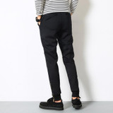 2017 Harem Pants Casual Skinny Zipper bottom Sweatpants Solid Hip Hop street Trousers Slimming Harem Pants Men Joggers black