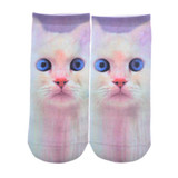 2017 Harajuku Style 3D Print Socks Womens Socks Top Cotton Fashion Cute Kawaii Animal Unisex Low Cut Ankle Socks