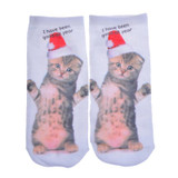2017 Harajuku Style 3D Print Socks Womens Socks Top Cotton Fashion Cute Kawaii Animal Unisex Low Cut Ankle Socks