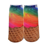 2017 Harajuku Style 3D Print Socks Womens Socks Top Cotton Fashion Cute Kawaii Animal Unisex Low Cut Ankle Socks