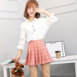 2017 harajuku skirts womens korean summer style new plaid pleated skirt rock kawaii high waist fashion women clothing