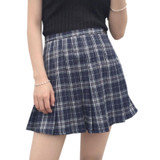 2017 harajuku skirts womens korean summer style new plaid pleated skirt rock kawaii high waist fashion women clothing