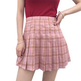 2017 harajuku skirts womens korean summer style new plaid pleated skirt rock kawaii high waist fashion women clothing